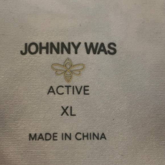 Johnny Was Blue and White Mosaic Floral polo tank moonlight glass Athleisure XL - Picture 11 of 14